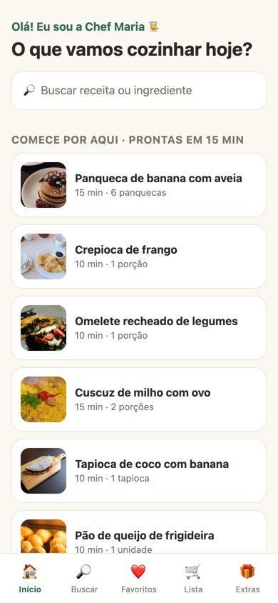 Tela inicial do app