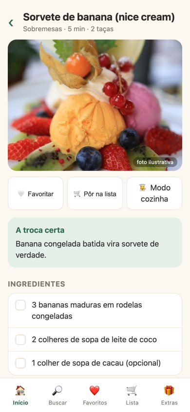 Tela de receita